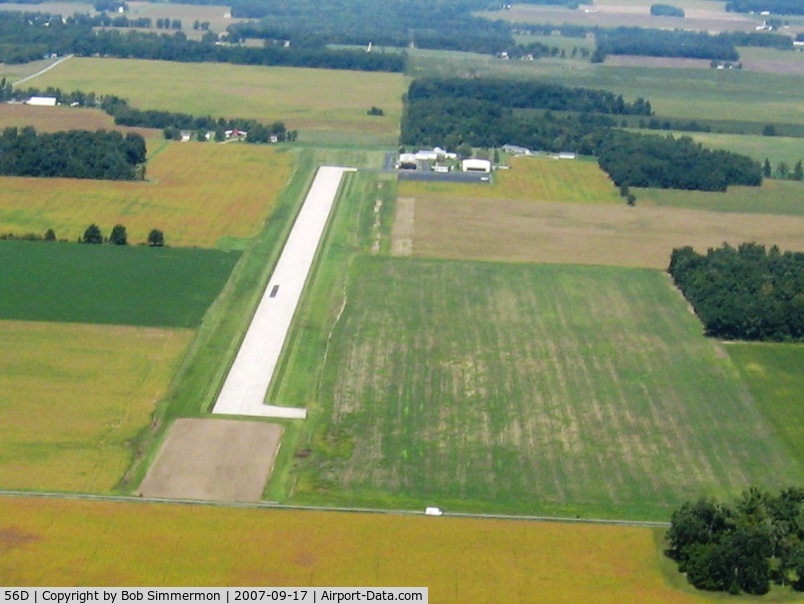 Wyandot County Airport (56D) - Looking up runway 36 at Upper Sandusky