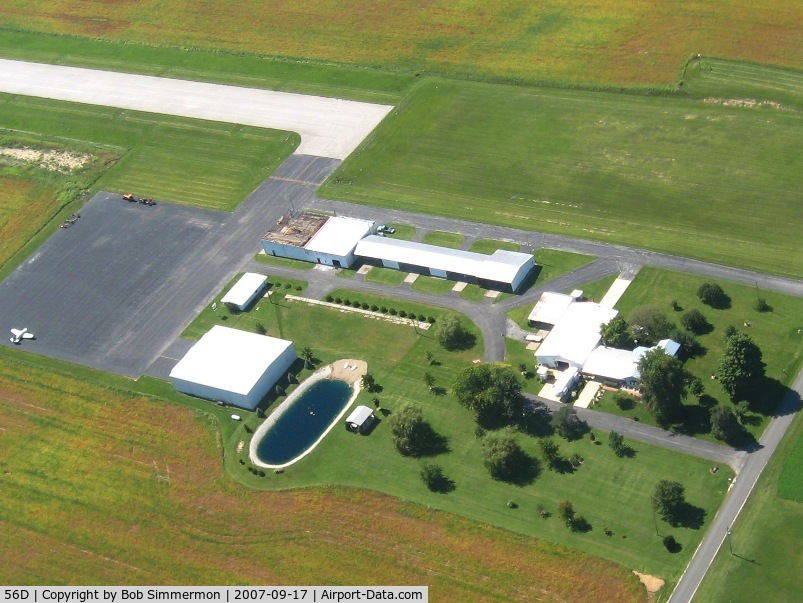 Wyandot County Airport (56D) - Ramp and hangers.  No fuel.