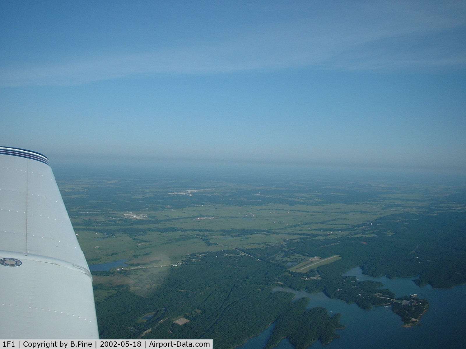 Lake Murray State Park Airport (1F1) - Flying North over Lake Murray looking West