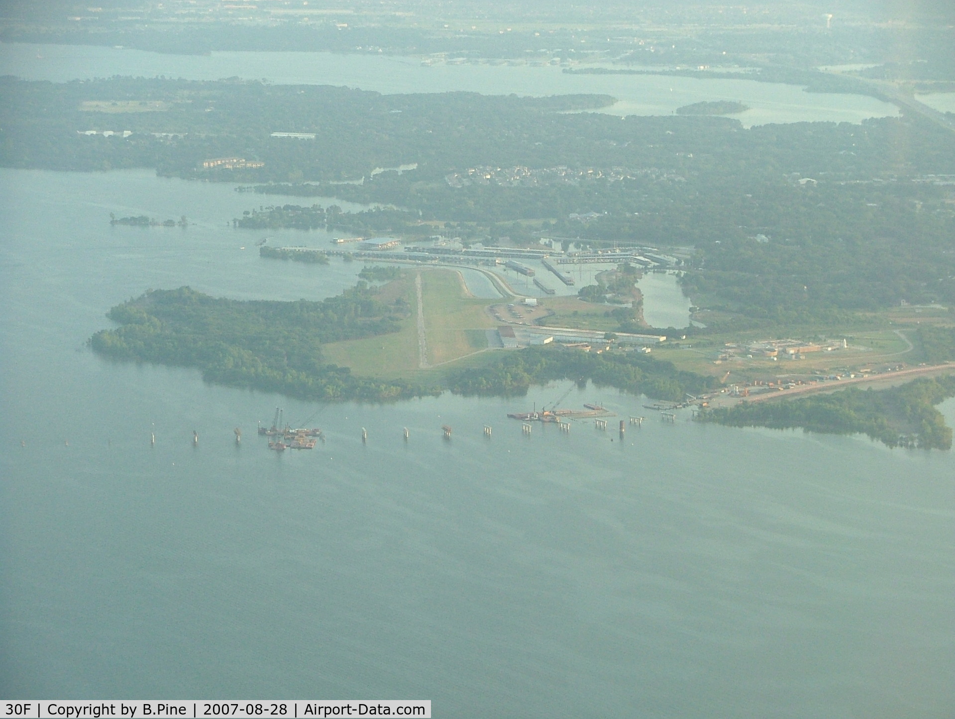 Lakeview Airport (30F) - Recent photo looking south (notice the toll-bridge UC)