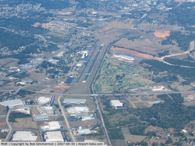 Moore-murrell Airport (MOR) - Looking E from 8000'
