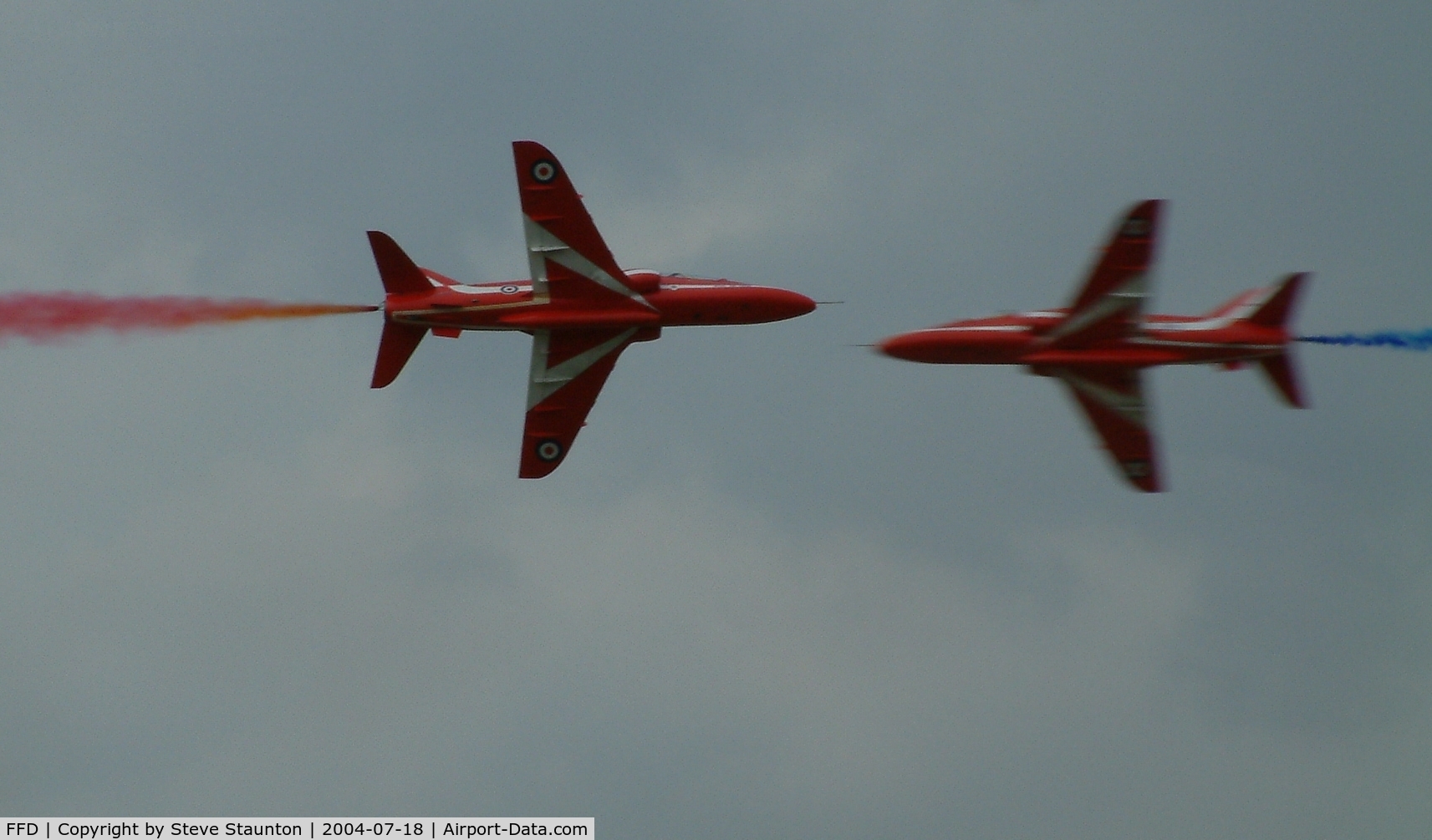 RAF Fairford Airport, Fairford, England United Kingdom (FFD) - Red Arrows at Royal International Air Tattoo 2004