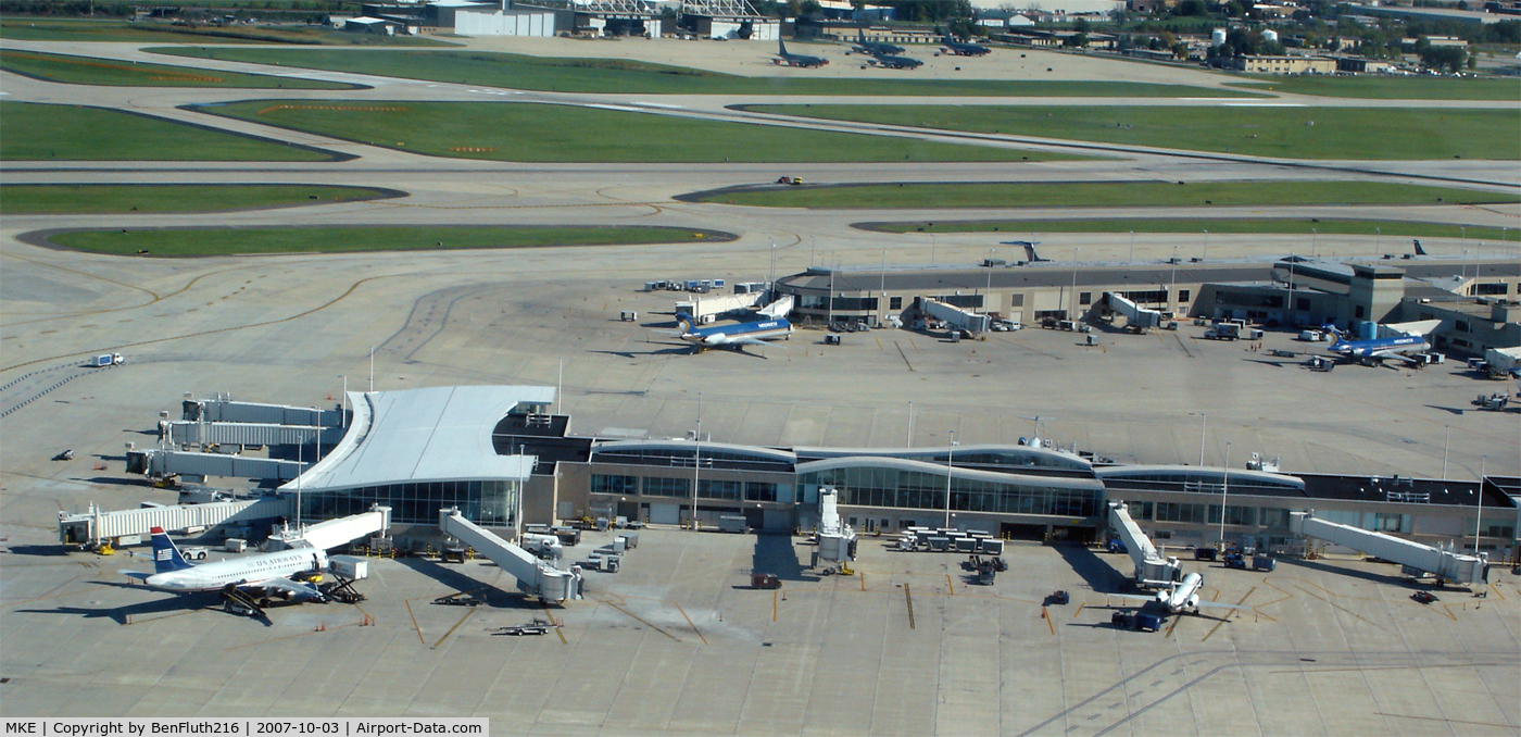 General Mitchell International Airport (MKE) - Concourse C and D at General Mitchell International Airport.