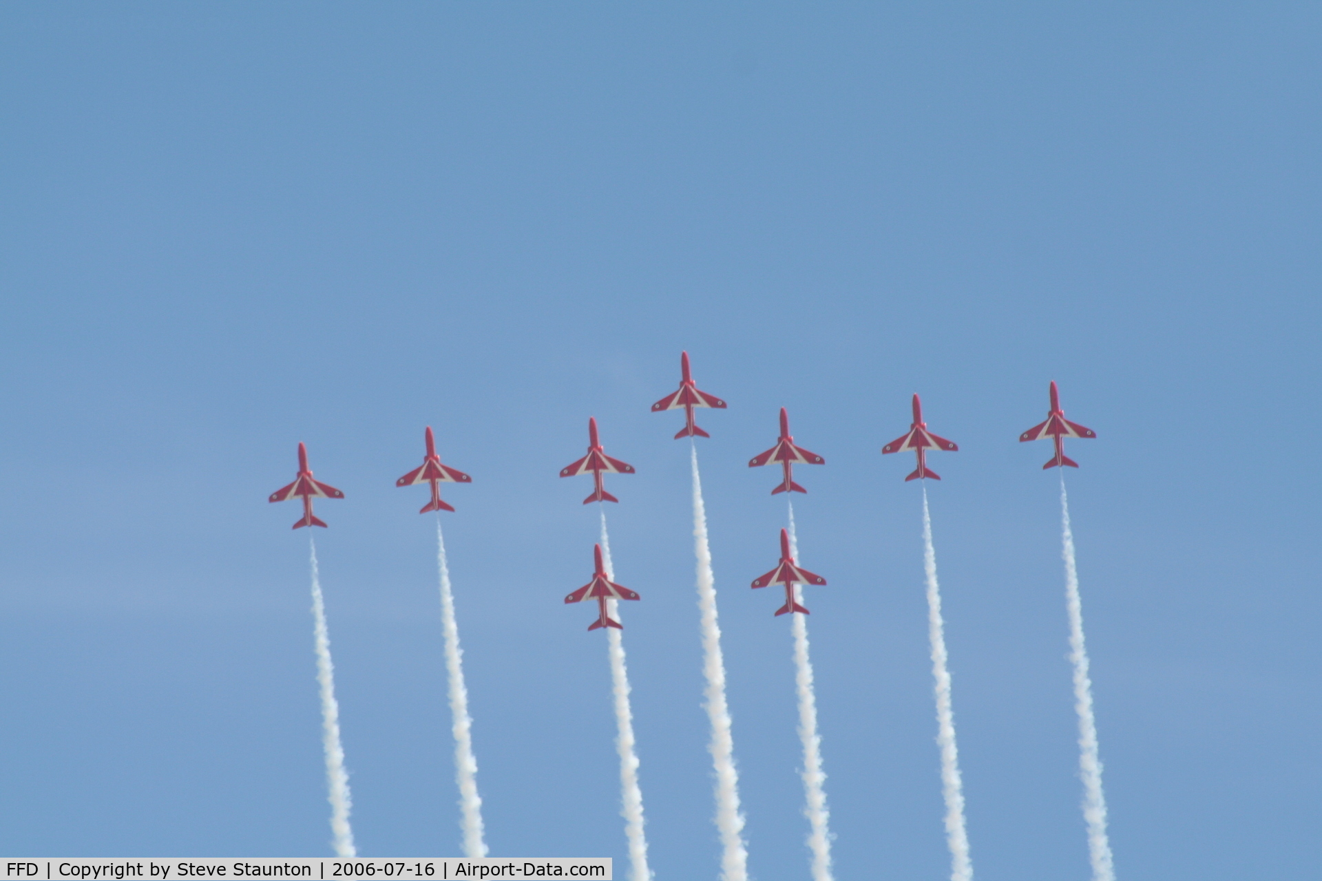 RAF Fairford Airport, Fairford, England United Kingdom (FFD) - The Red Arrows at Royal International Air Tattoo 2006