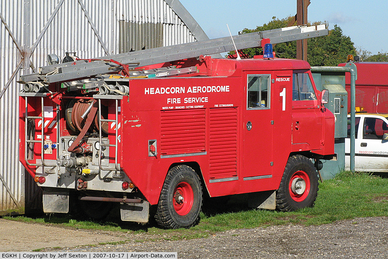 Lashenden/Headcorn Airport, Maidstone, England United Kingdom (EGKH) - Rescue 1 at stand-by