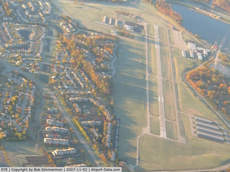Eagle Creek Airpark Airport (EYE) - From 4500' on a frosty fall morning