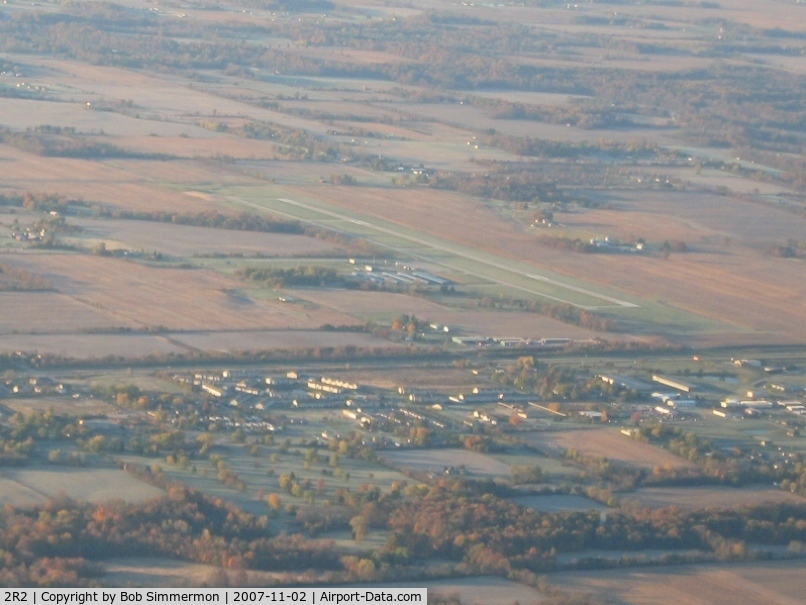 Hendricks County-gordon Graham Fld Airport (2R2) - From 4500' on a frosty fall morning