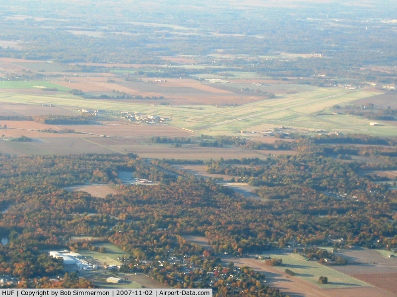 Terre Haute Intl-hulman Field Airport (HUF) - From 4500' on a frosty fall morning