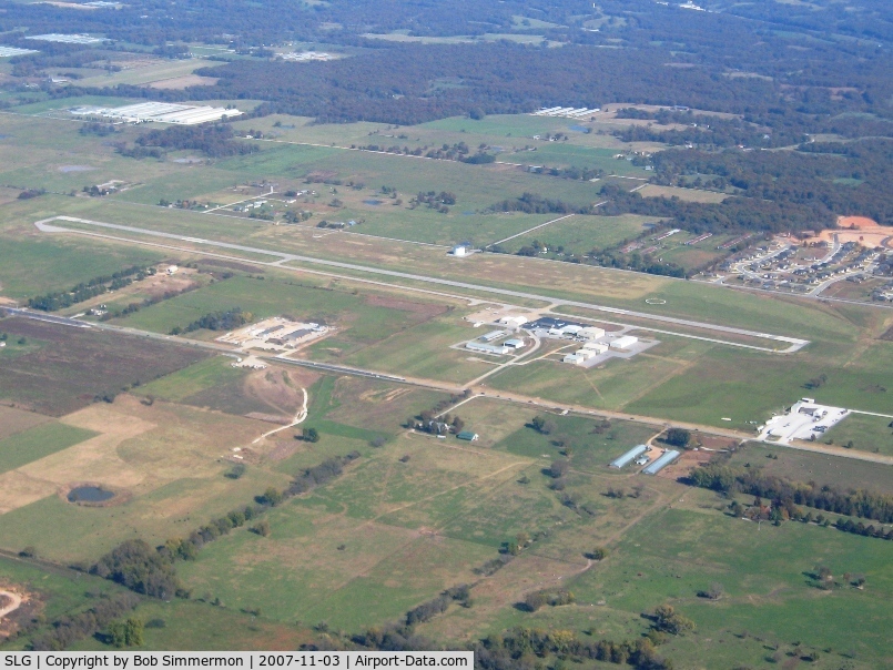 Smith Field Airport (SLG) - Looking east from 3500'