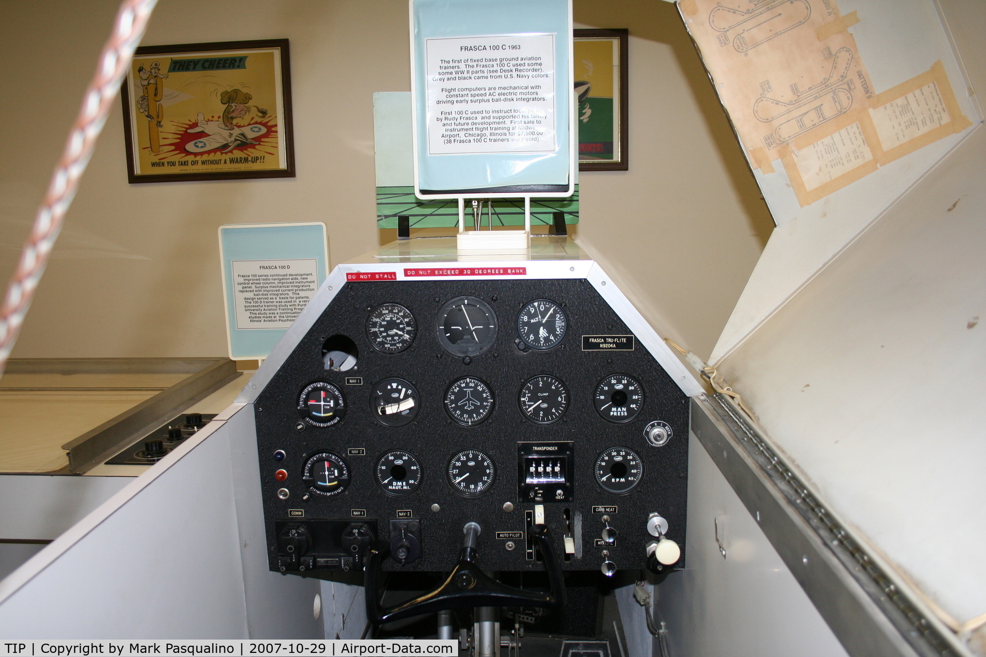 Rantoul Natl Avn Cntr-frank Elliott Fld Airport (TIP) - Frasca 100 C ground trainer at Octave Chanute Aerospace Museum