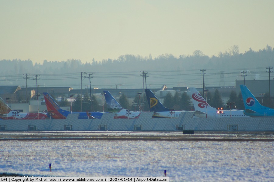 Boeing Field/king County International Airport (BFI) - Boeing 737 waiting for delivery to their new owners : Southwest, Ryanair, Korean ...