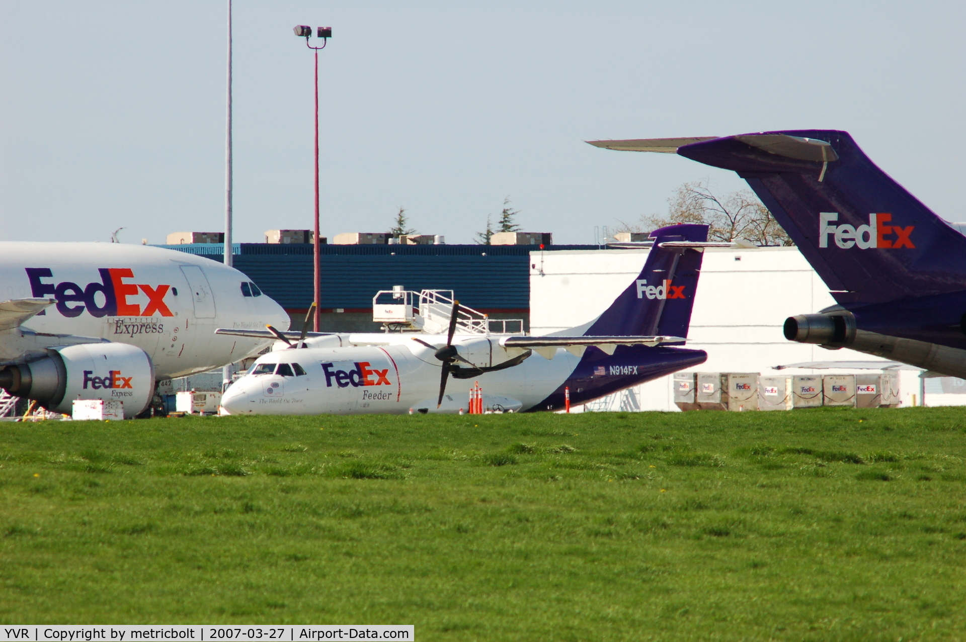 Vancouver International Airport, Vancouver, British Columbia Canada (YVR) - Fed Ex fleet at YVR summer 2007