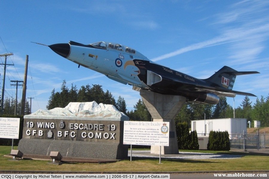 CFB Comox (Comox Airport), Comox, British Columbia Canada (CYQQ) - Beautiful CF-101B as a Gate Guard at CFB Comox