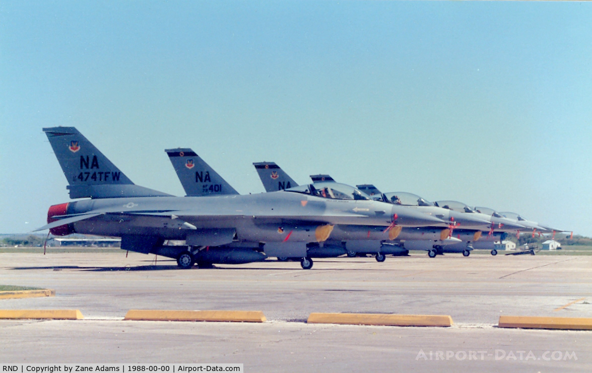Randolph Afb Airport (RND) - 474th Tactical Fighter Wing line at Randolph AFB