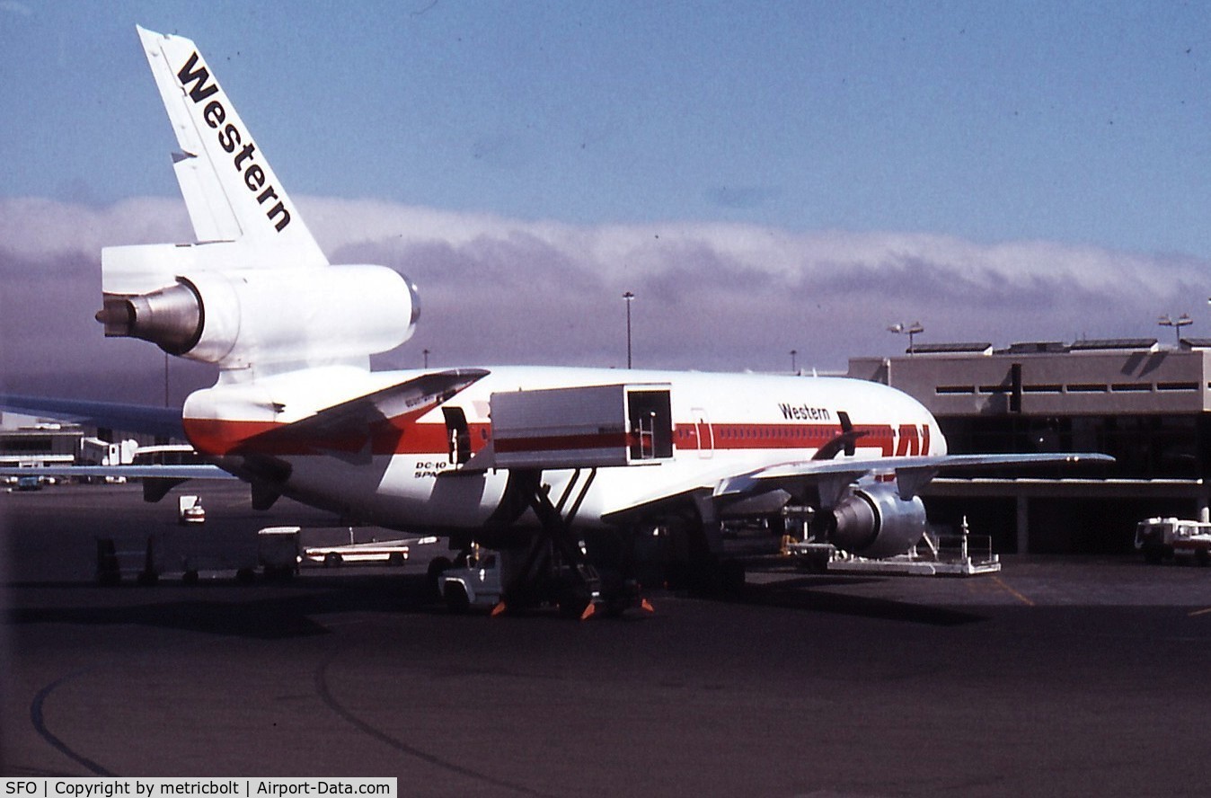 San Francisco International Airport (SFO) - WAL DC-10 in SFO,early 80s