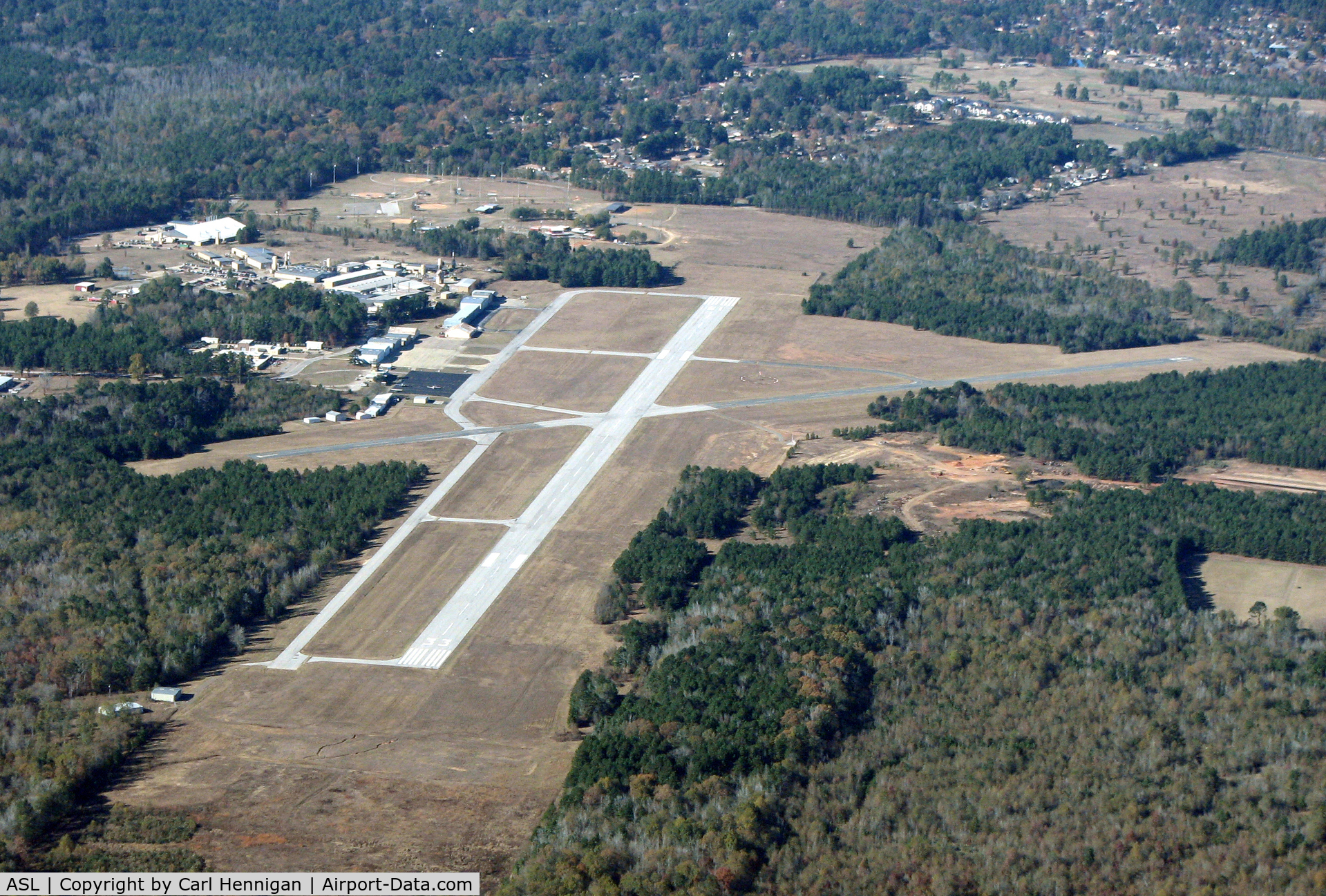 Harrison County Airport (ASL) - looking northwest