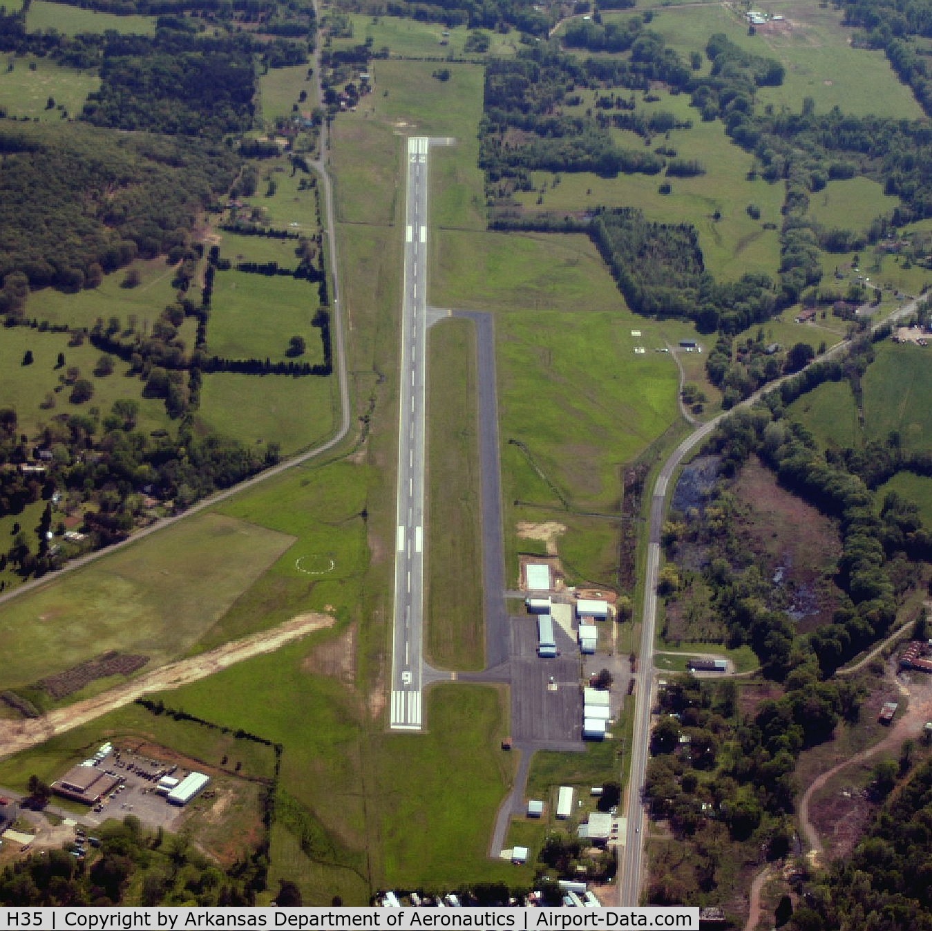 Clarksville Municipal Airport (H35) - Aerial Photo