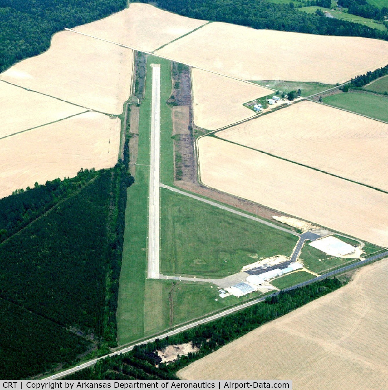Z M Jack Stell Field Airport (CRT) - Aerial Photo