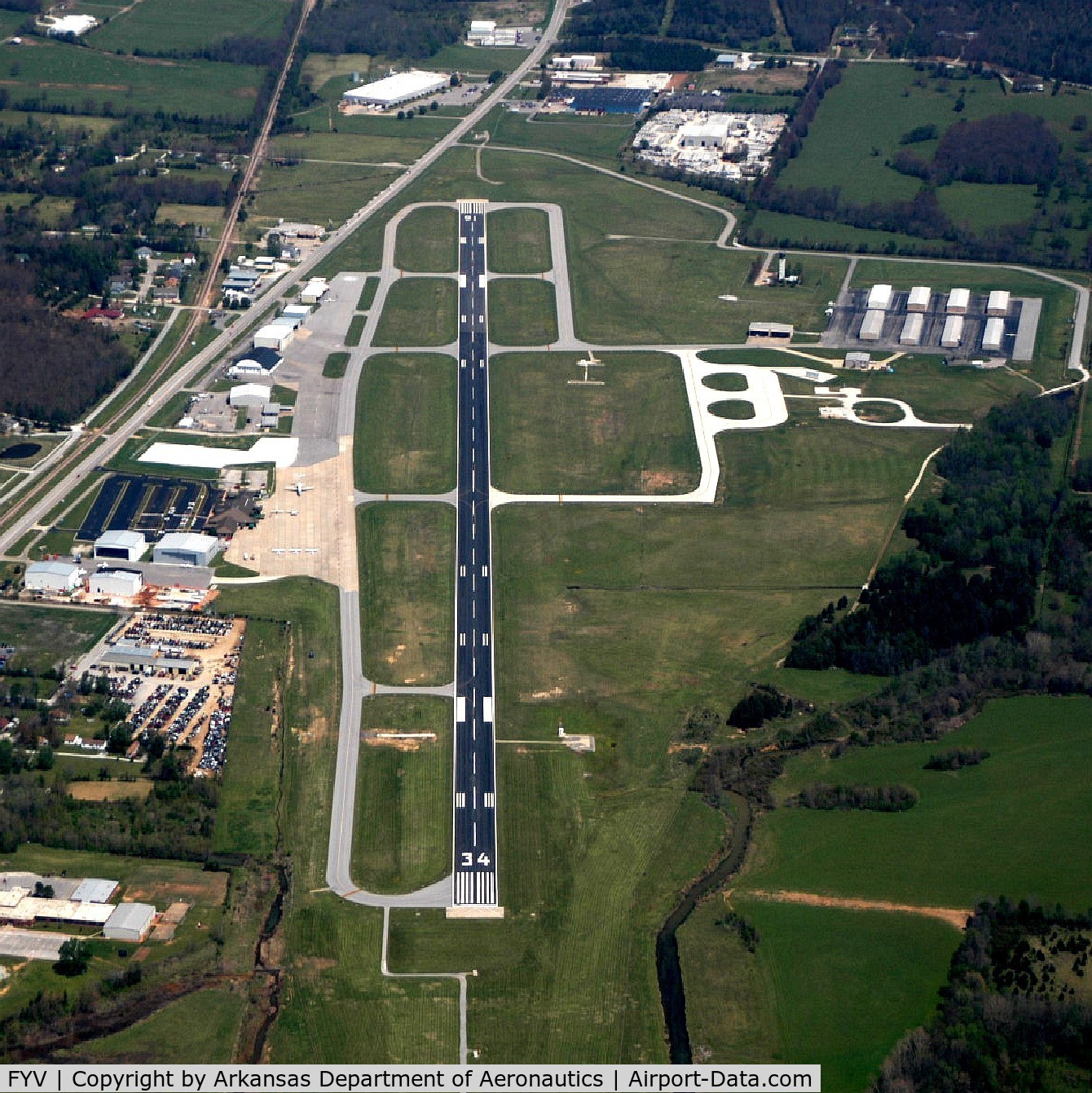 Drake Field Airport (FYV) - Aerial Photo