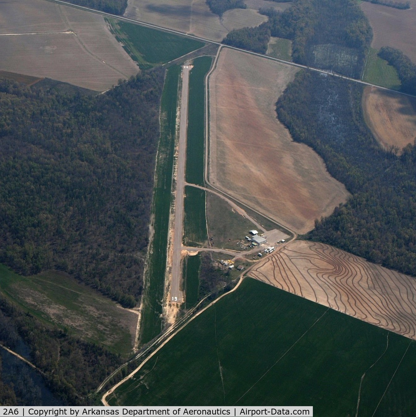 Holly Grove Municipal Airport (2A6) - Aerial Photo