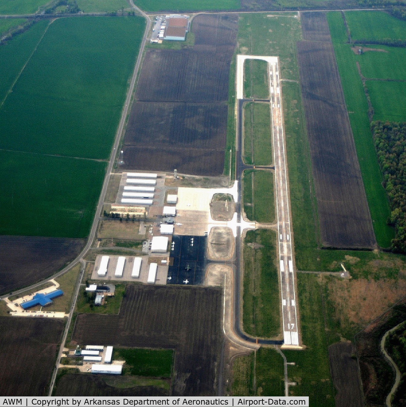 West Memphis Municipal Airport (AWM) - Aerial Photo
