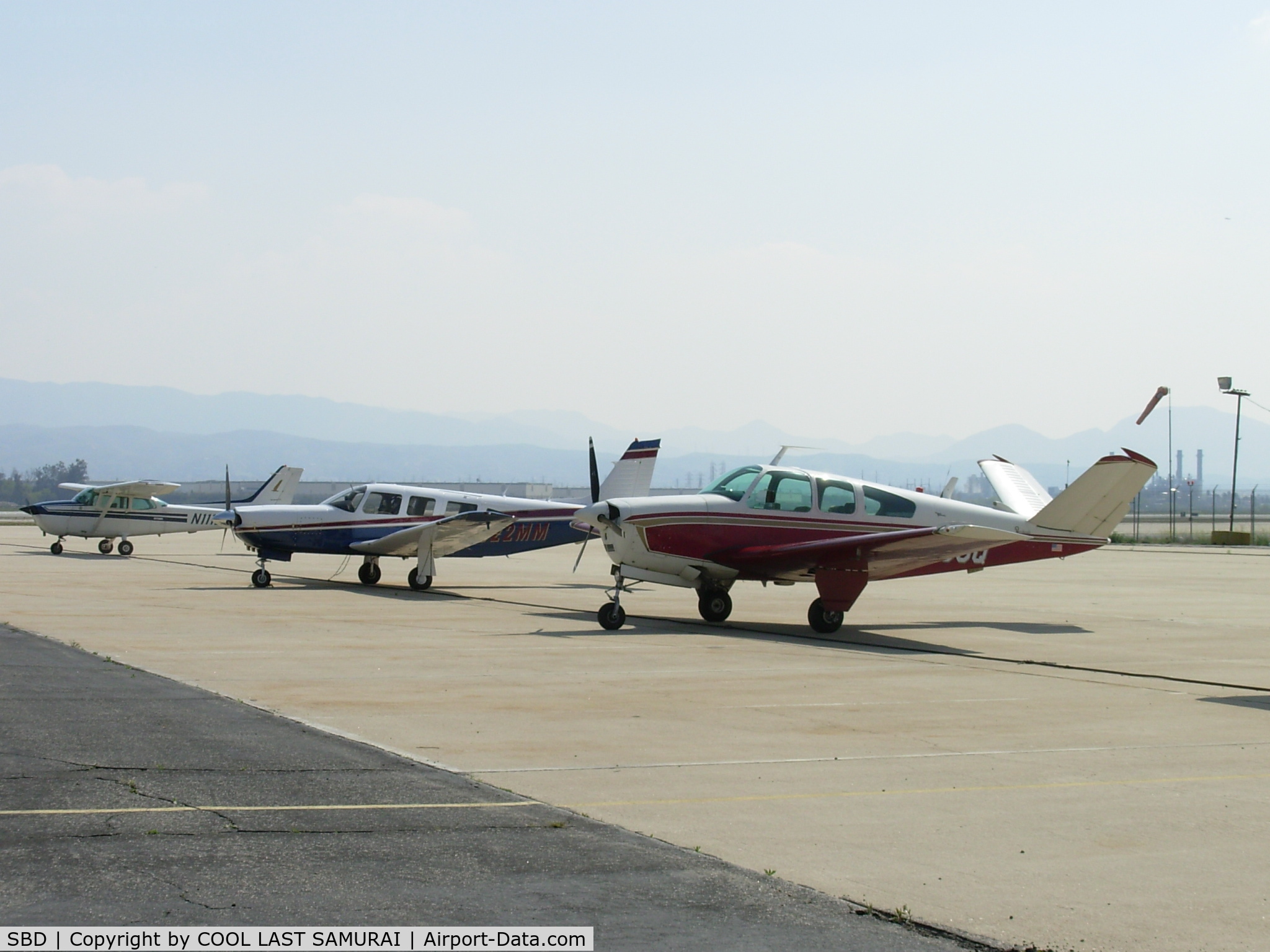 San Bernardino International Airport (SBD) - Skyhawk, Saratoga, and Bonanza at Blue's Parking