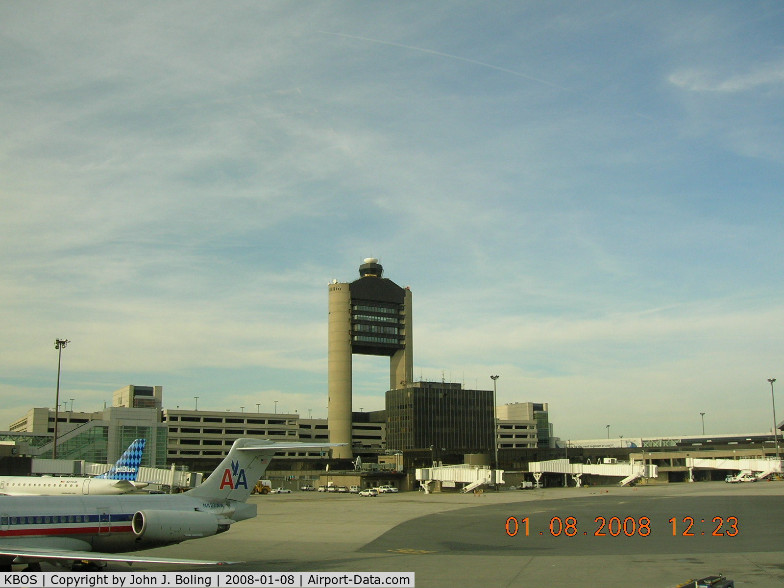 General Edward Lawrence Logan International Airport (BOS) - Control Tower at Boston Logan from concourse B.