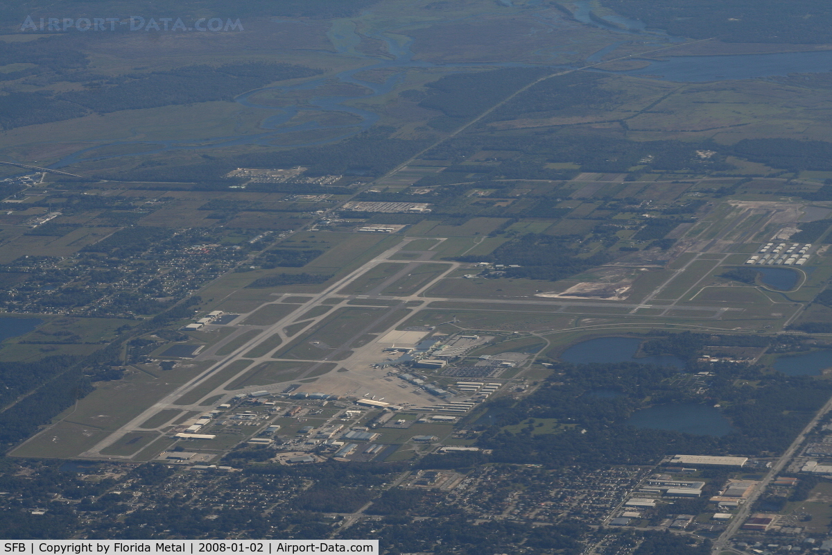 Orlando Sanford International Airport (SFB) - Orlando Sanford Airport shortly after take off from MCO