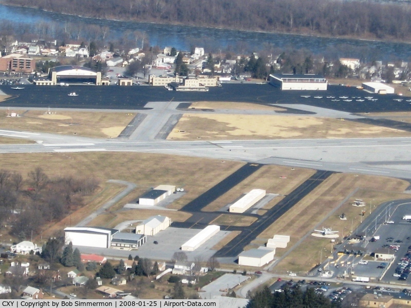 Capital City Airport (CXY) - View of the ramp
