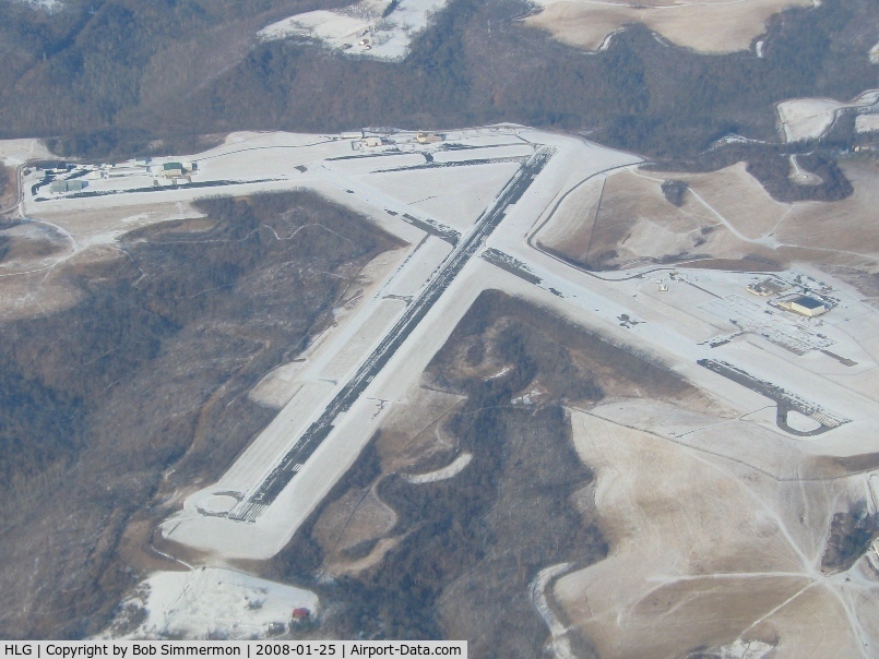 Wheeling Ohio Co Airport (HLG) - Snow covered runways in Wheeling, WV