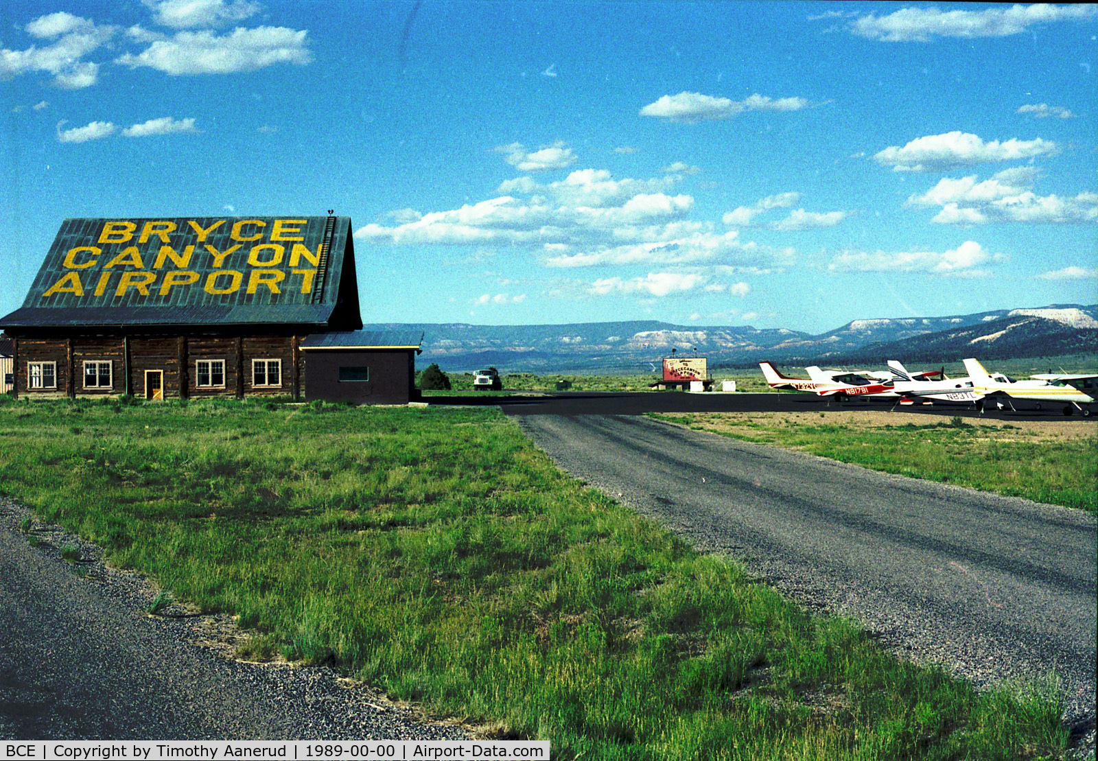 Bryce Canyon Airport (BCE) - Log cabin style hangar built by the Works Progess Administration (WPA) in the 1930's