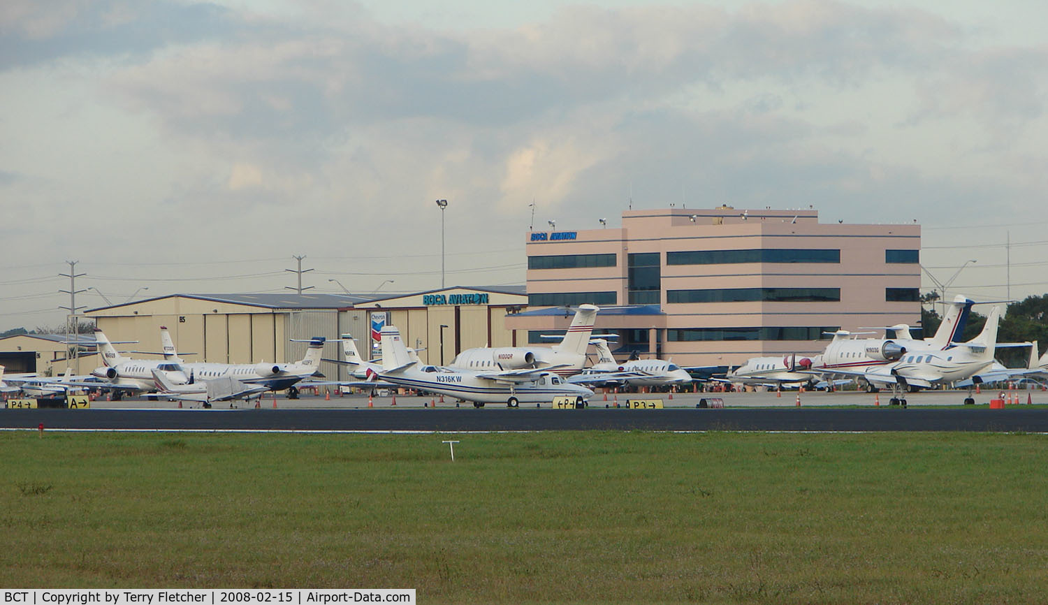 Boca Raton Airport (BCT) - An overview of the Executive ramps at the North end of the field