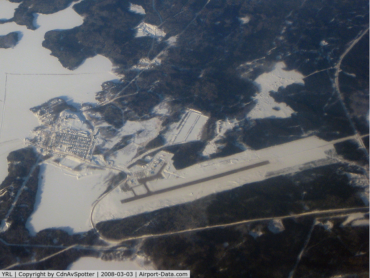 Red Lake Airport, Red Lake, Ontario Canada (YRL) - YRL - Red Lake Airport in Northern Ontario taken from FL340 while inflight from YOW to YYC