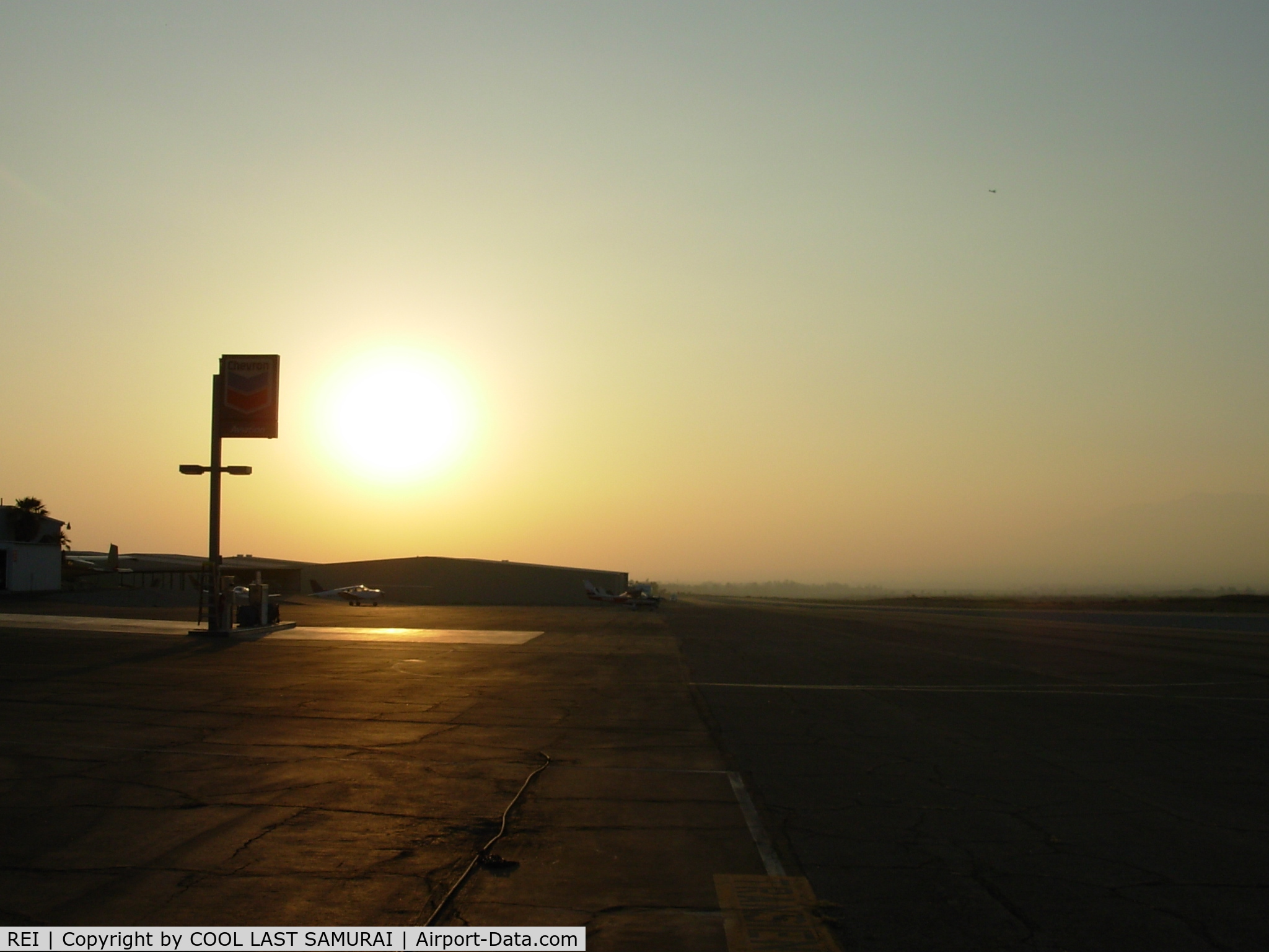 Redlands Municipal Airport (REI) - Sunset, from a fuel pit at REI