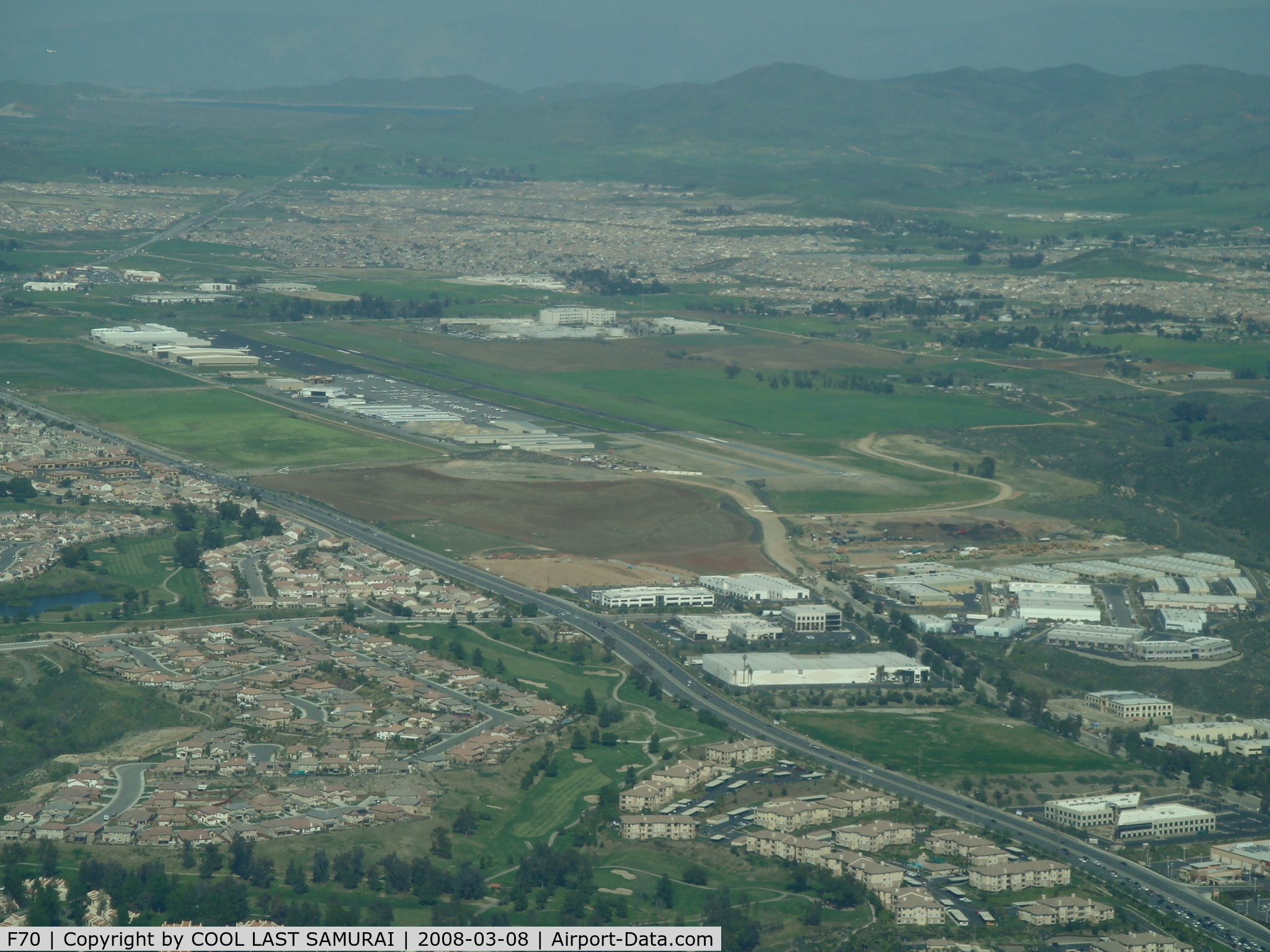 French Valley Airport (F70) - F70 Aerial View from Rwy18 Right Crosswind.