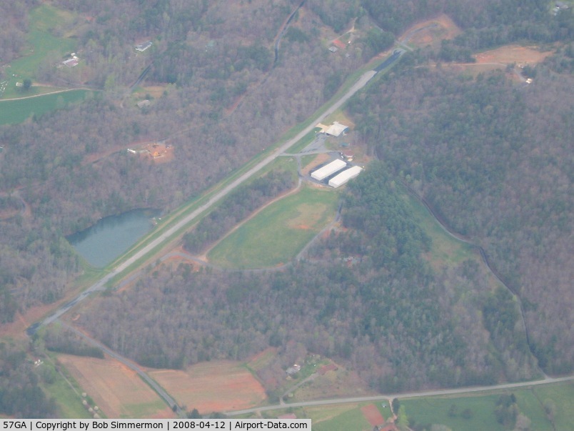 Blue Ridge Skyport Airport (57GA) - Looking NE from 9000'
