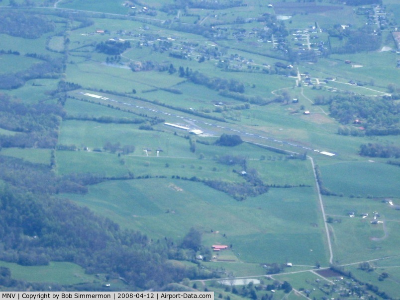 Monroe County Airport (MNV) - Looking E from 9000'