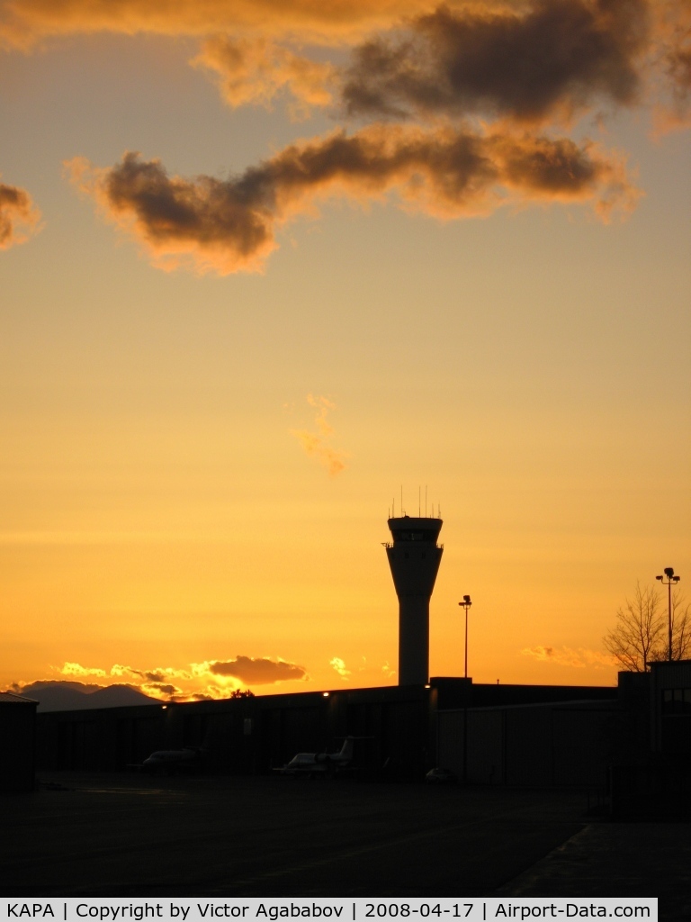 Centennial Airport (APA) - Tower in the setting sun...