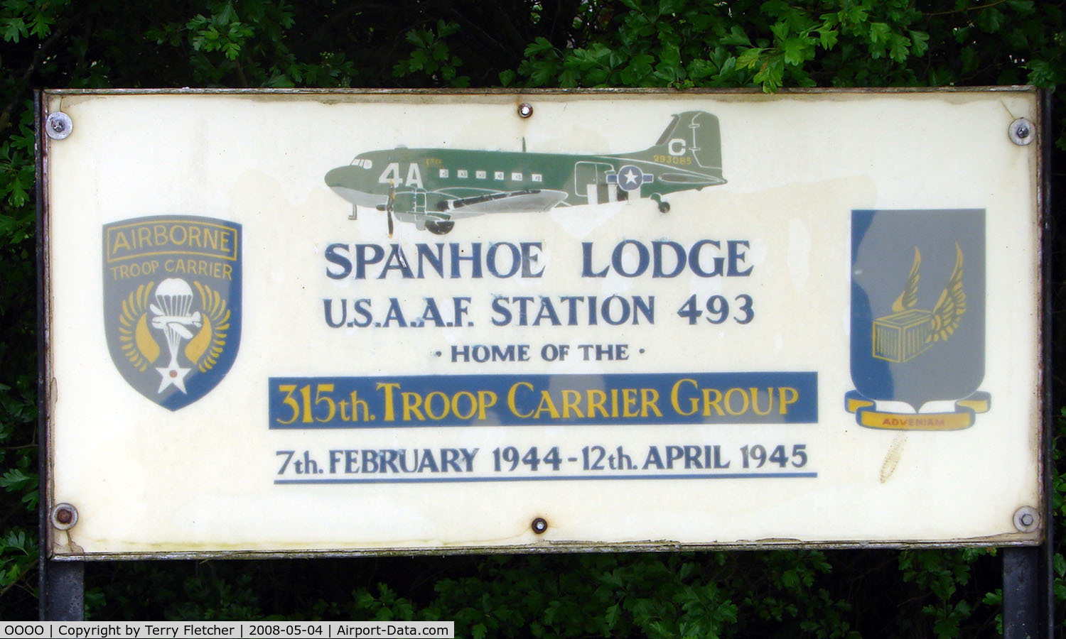 OOOO Airport - Sign at the entrance to Spanhoe Airfield
