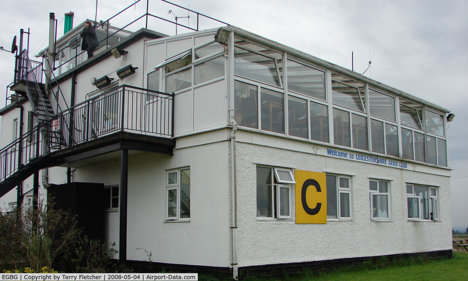 Leicester Airport, Leicester, England United Kingdom (EGBG) - Leicester Aero Club and Control Tower