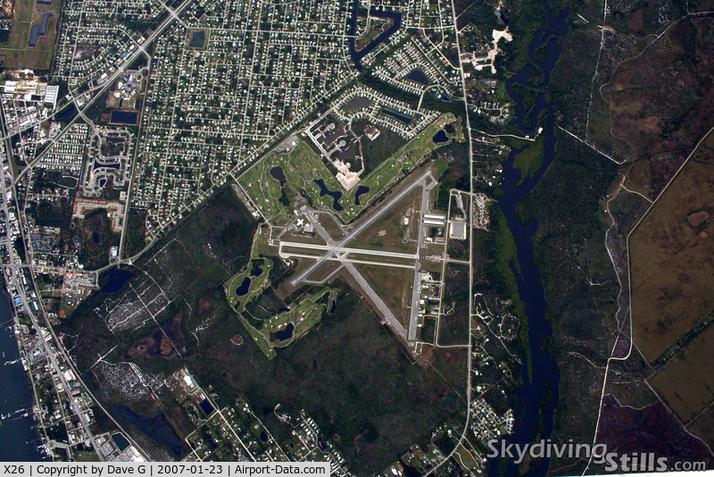 Sebastian Municipal Airport (X26) - Sebastian, FL as seen from 14,000 feet.