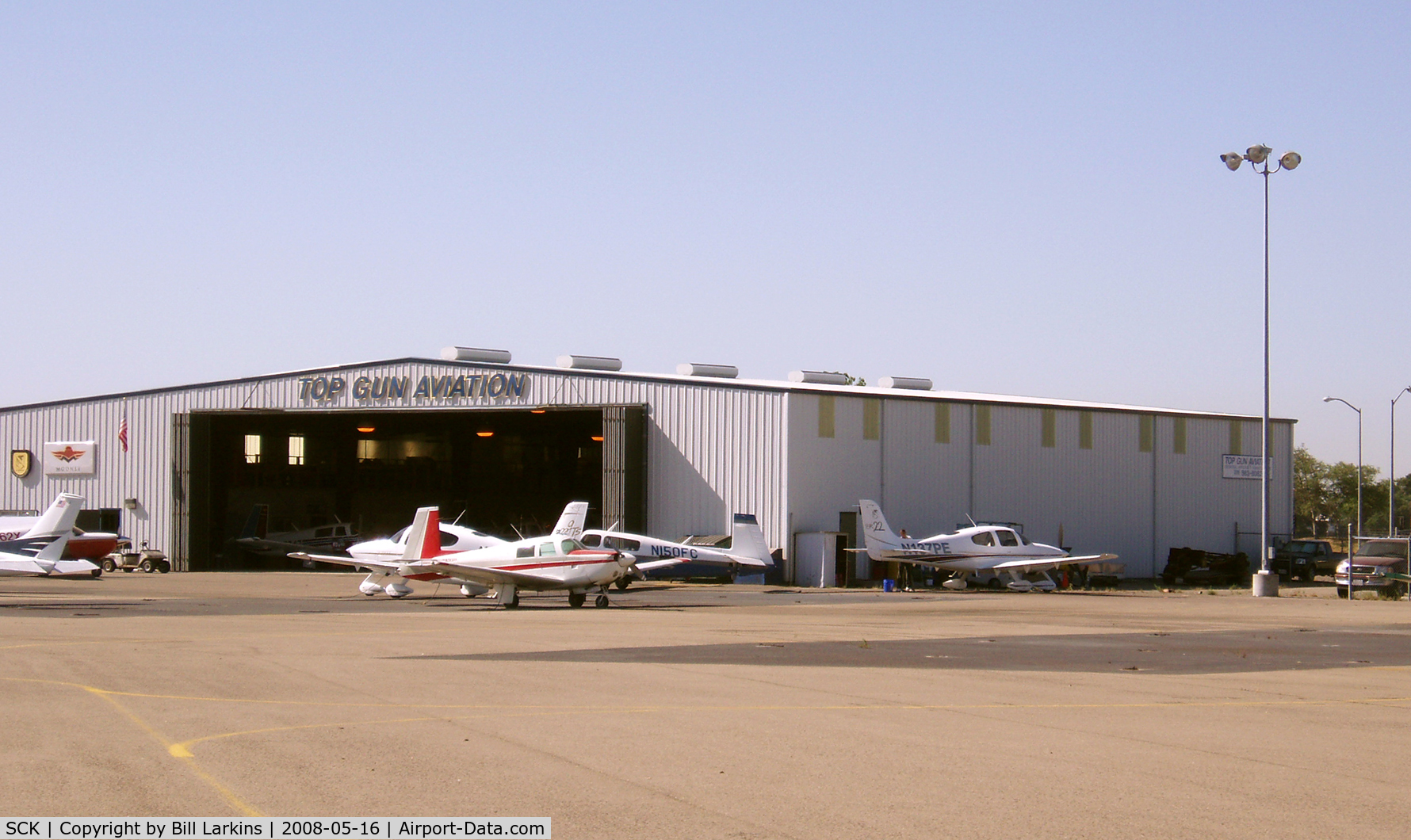Stockton Metropolitan Airport (SCK) - Top Gun Aviation hangar