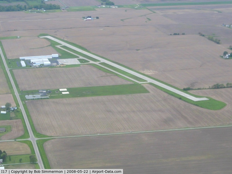 Piqua Airport- Hartzell Field Airport (I17) - Looking NW from 2500' - Piqua, Ohio