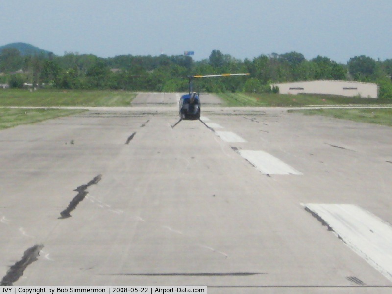 Clark Regional Airport (JVY) - Helicopter landing on runway 32.