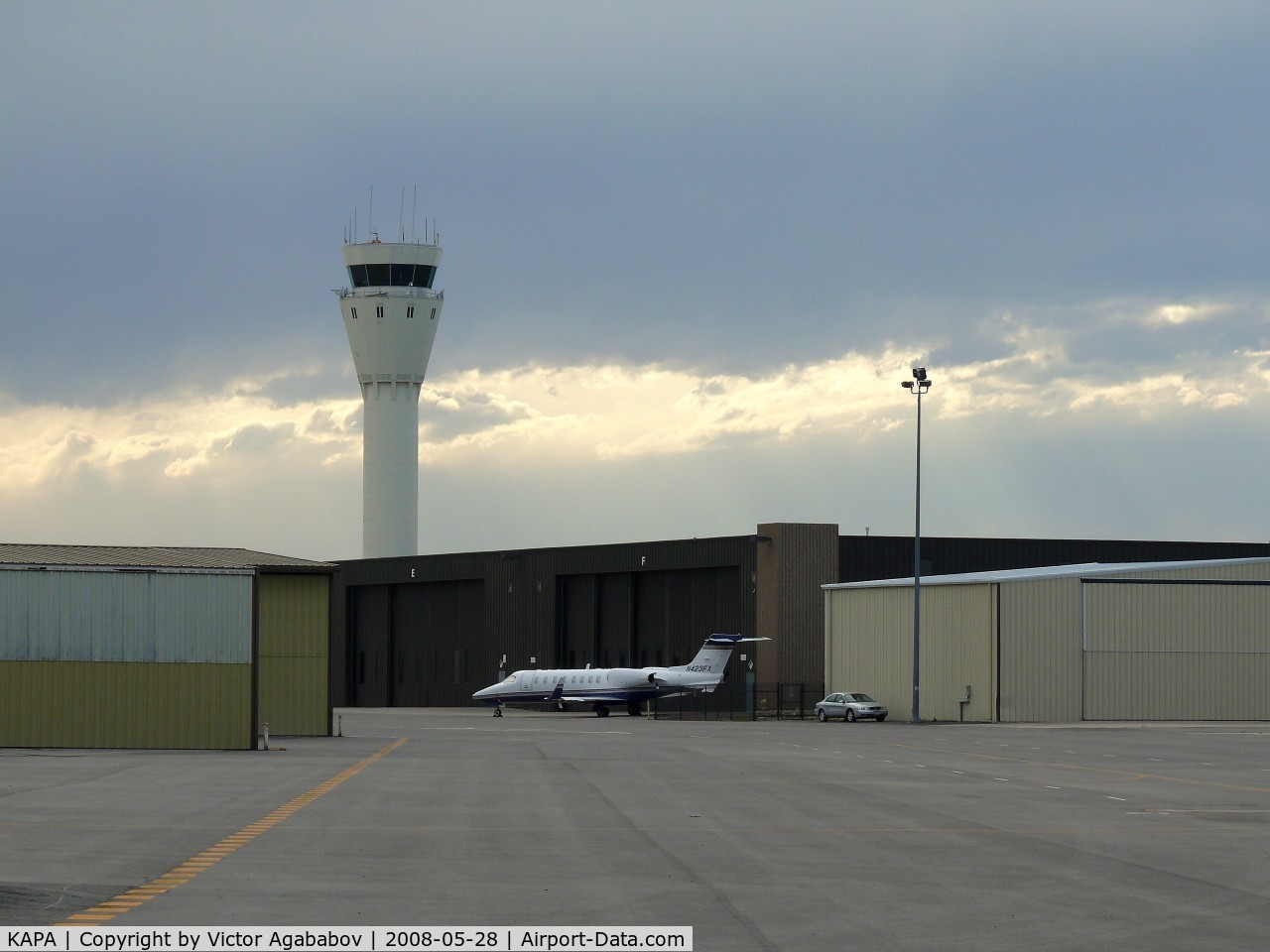 Centennial Airport (APA) - Planes along charlie taxiway