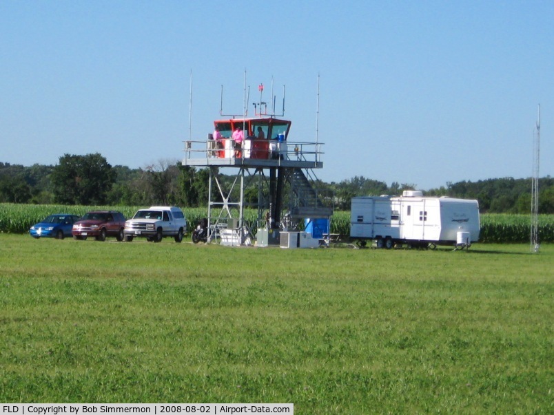 Fond Du Lac County Airport (FLD) - Temporary control tower during Airventure 2008 (Oshkosh).