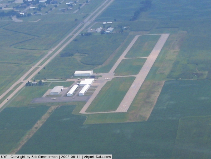 Madison County Airport (UYF) - Looking east.