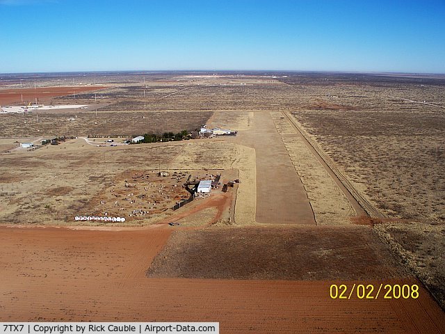 Ryan Aerodrome Airport (7TX7) - Aerial Photo From South
