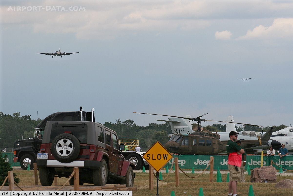 Willow Run Airport (YIP) - People testing out Jeeps at Thunder Over Michigan Air Show