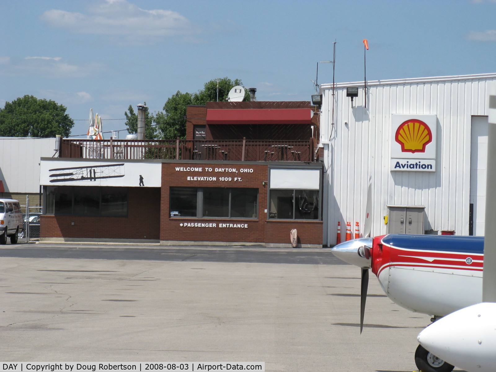 James M Cox Dayton International Airport (DAY) - Wright Brothers Aero Shell FBO-Frequency 131.85